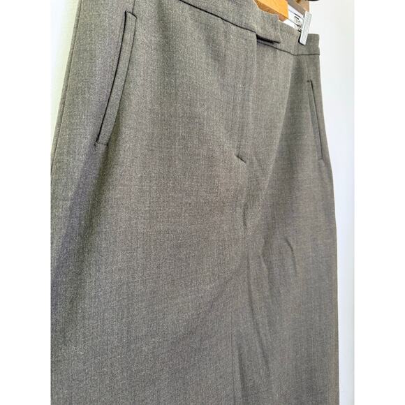 Vintage Country Shop Wool Blend Midi Skirt Gray Olive Green Size 12 - Picture 2 of 6